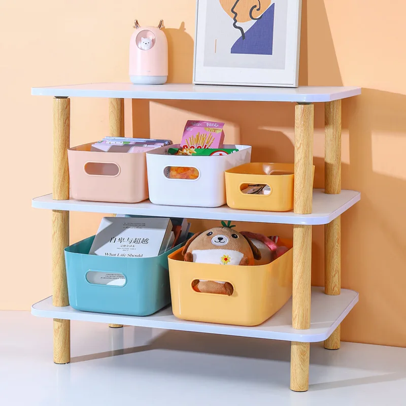 Plastic Storage Baskets Kids Toys Organizer Clothes and Sundries Storage Box Cabinet Storage Bag Laundry Basket