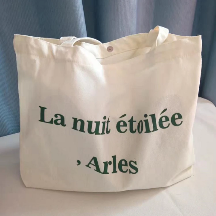 LOW MOQ High Quality Plain Organic Reusable Fashionable Custom Design Print Cotton Canvas Tote Bag Shopping Bag With Logo
