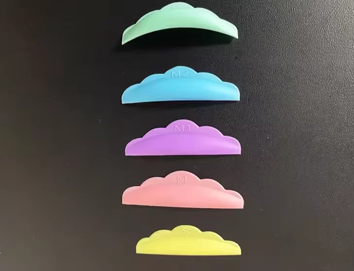 Custom Package Colorful eyelash curler pads silicone lash perm pads 5 pairs/bag S M M1 M2 L eye lash lift rod Lifting Sheilds