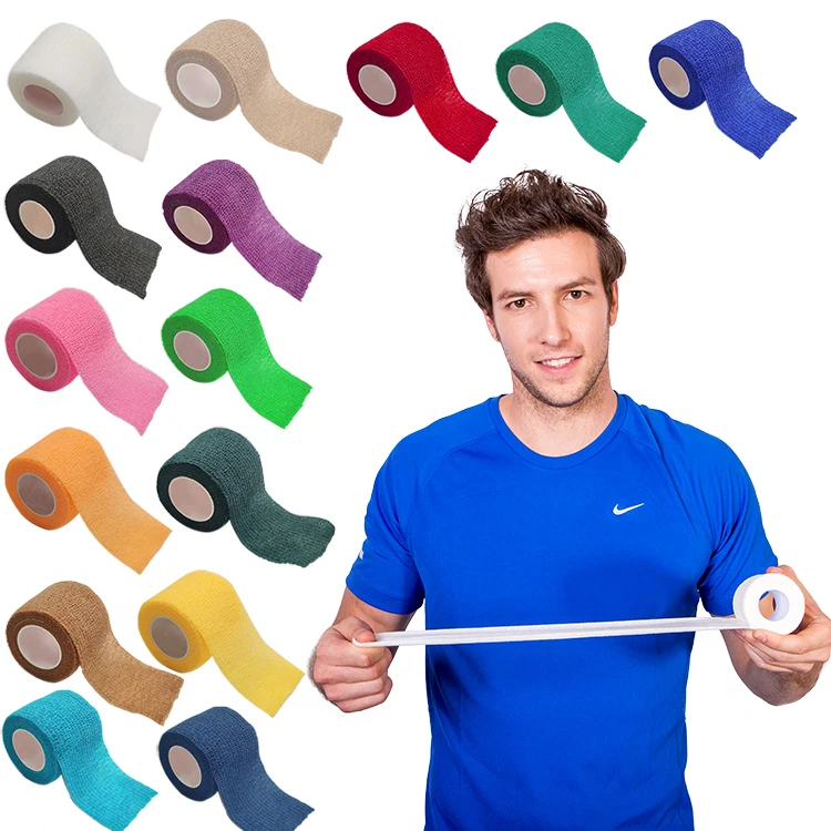 Wholesale Breathable Cotton Self Adhesive Elastic Hospital Medical Joints Support Compression Bandage Unisex Custom Size COPOLY