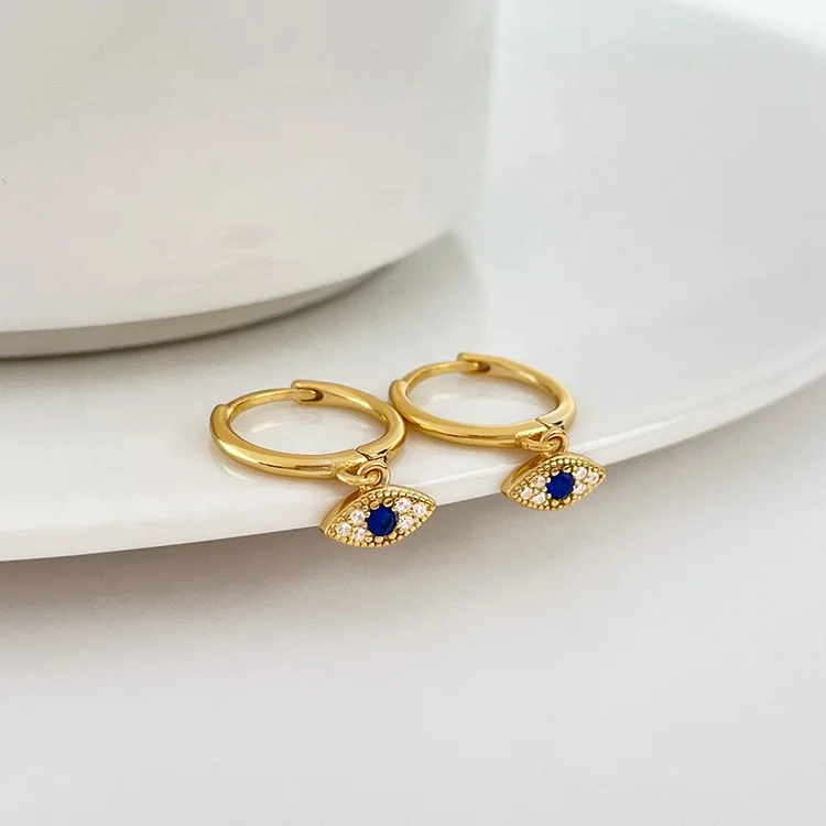 Длинные Водонепроницаемые серьги-кольца из серебра 925 пробы с позолотой 18 карат