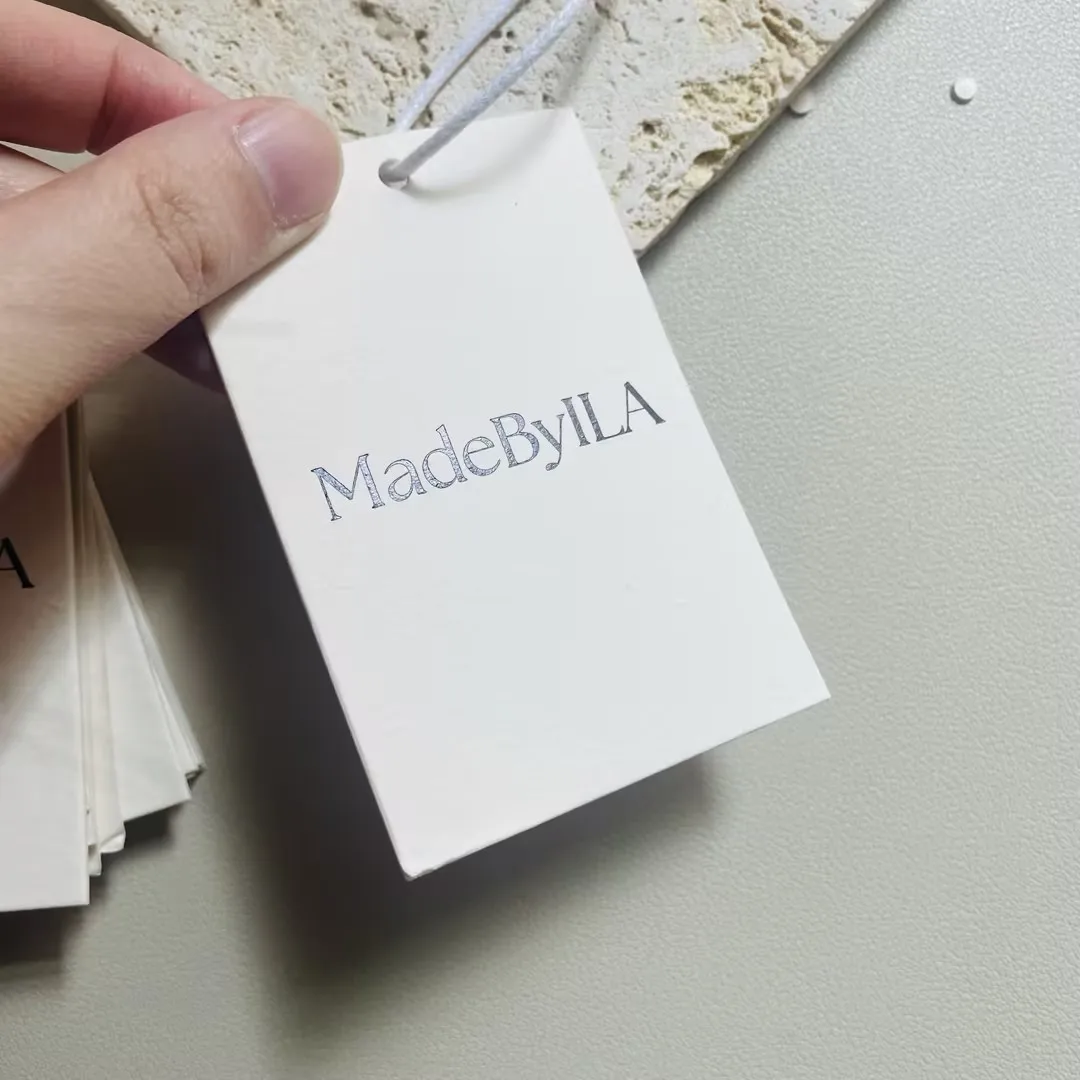 Hot Sales Custom Printed Logo Luxury Hanging Labels Logo Price Tags Clothing hang tag