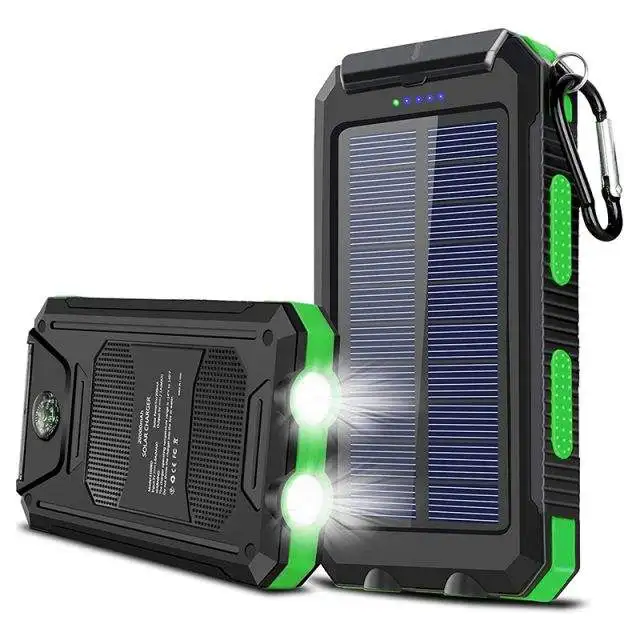Hot products waterproof 20000mah Portable Power Banks Solar with Led light solar power banks & power station