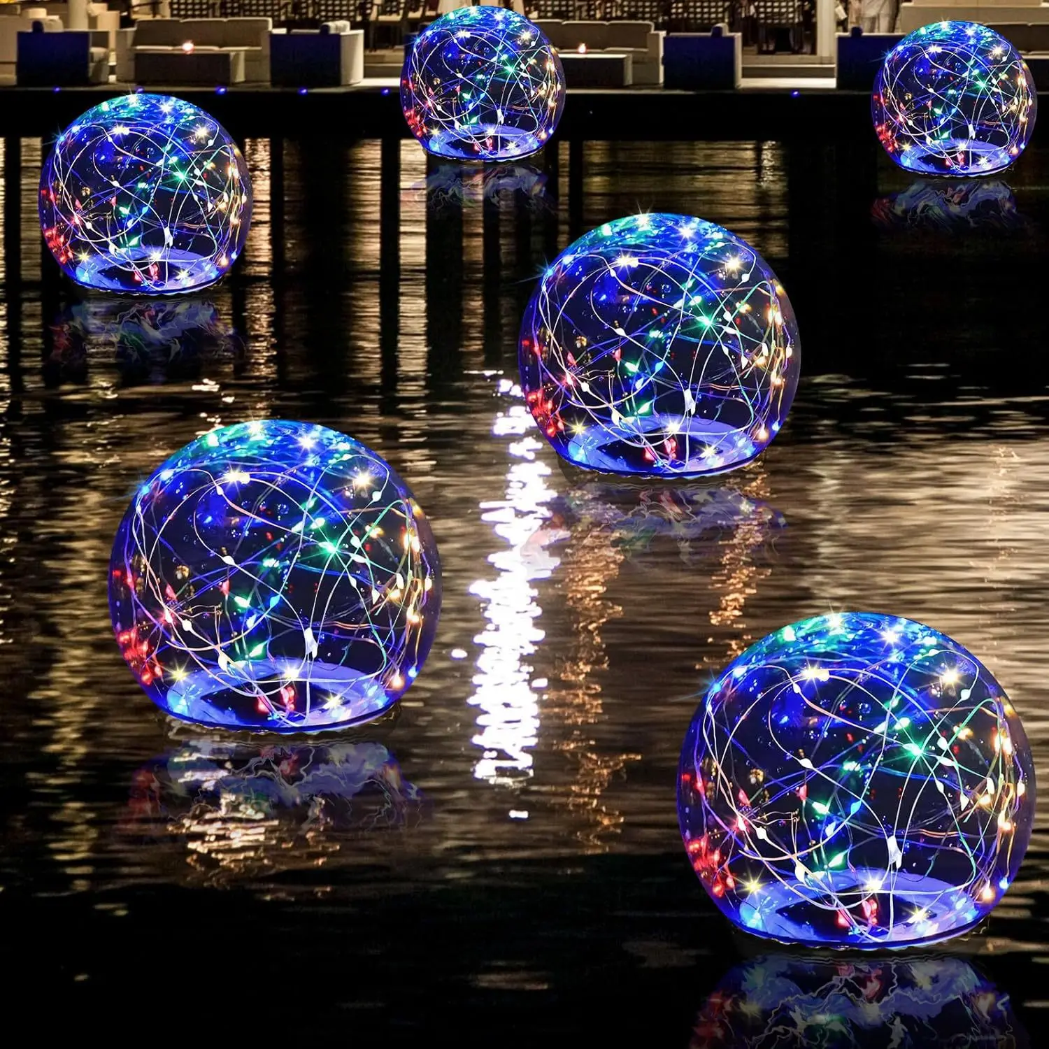 LED Luminous Ball Outdoor Waterproof Pool Decoration Beach Ball Courtyard Solar Luminous Ball Light