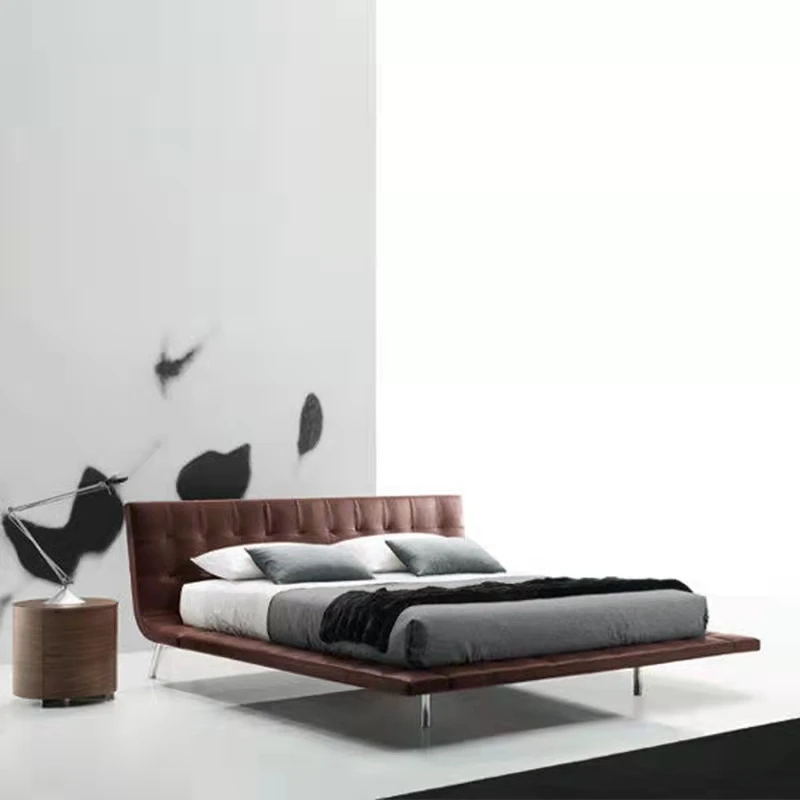 Custom made soft frame bed design modern Italian light luxury wedding hotel bed frame