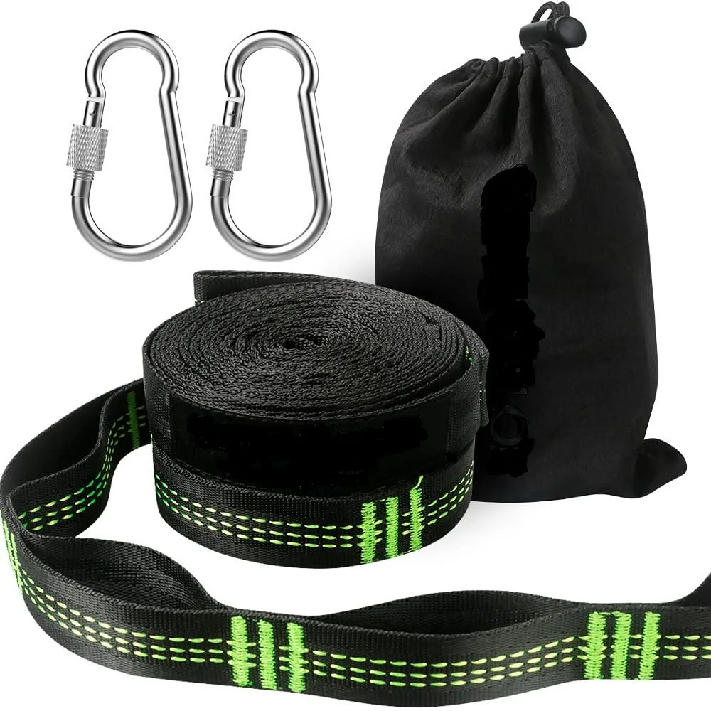 Outdoor Heavy Duty Adjustable Hammock Tree Straps Strong Stitching Tree Swing Straps