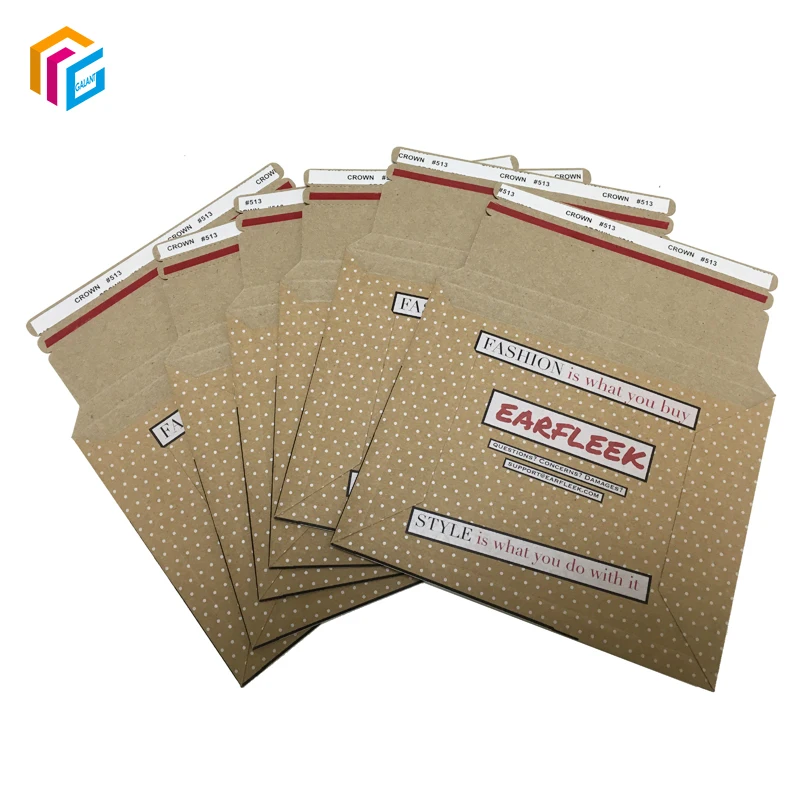 Wholesale Hard paper envelope expandable corrugated cardboard mailer envelope with sealing