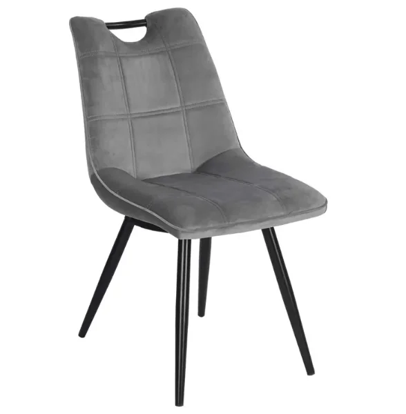 Modern Upholster Beige Chrome Base Industrial Loft America Type Barrel Back Dining Chair