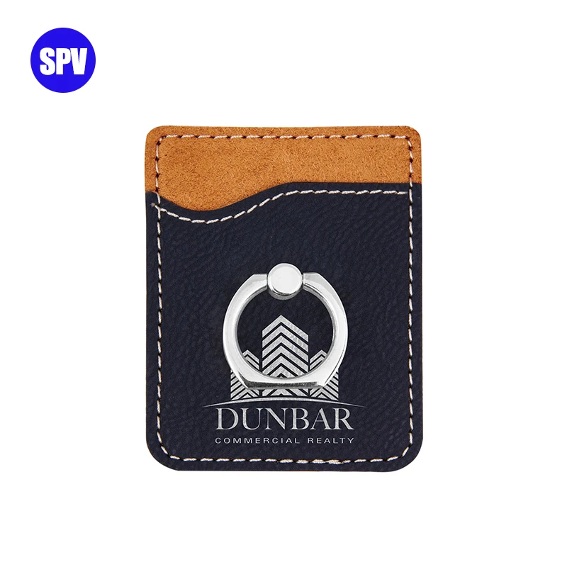 PULSEN Laserable Leatherette Phone Wallet with Silver Ring