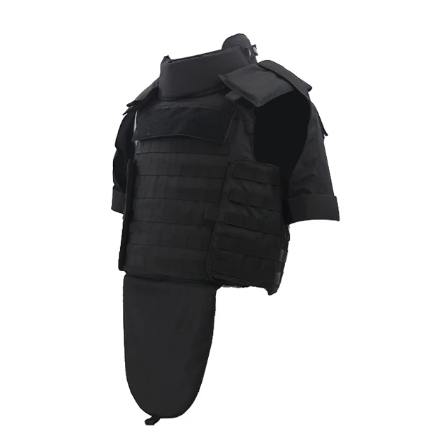 Full body protection tactical vest with soft panel hard plates