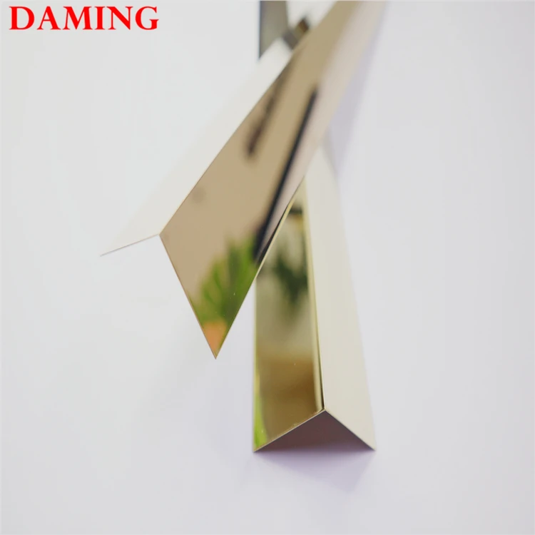
customized surface satin brass stainless steel profiles l shape angle tile edge trim 