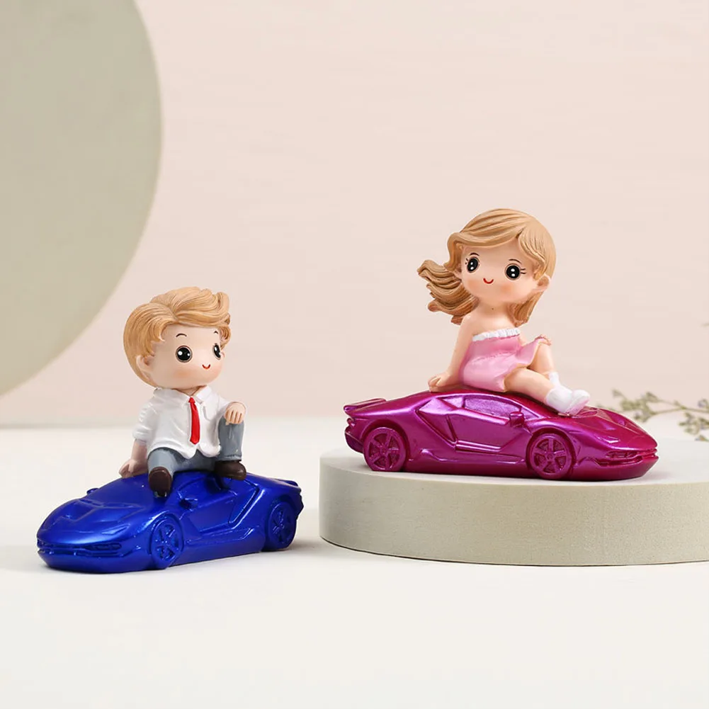 Miniature Ornaments Boy Girl, Sweety Lovers Couple Figurines Craft Resin Dolls/