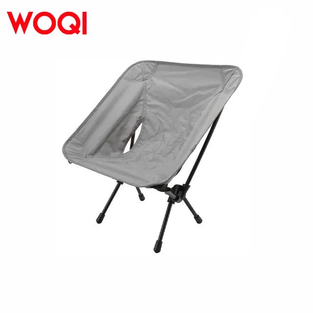 WOQI Simple Folding Chair for Gym Beach Art Sketching Fishing Camping Durable Aluminum Moon Chair for Parent-Child Leisure