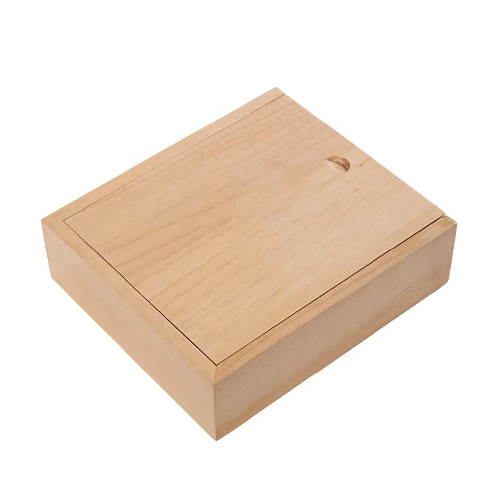 Factory Fashion Custom sliding lid maple wood