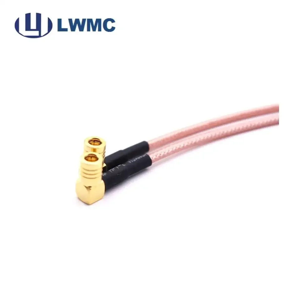 Best Price RF Coaxial Cable Assembly MCX R/A male to SMB R/A female crimp for RG 316D cable