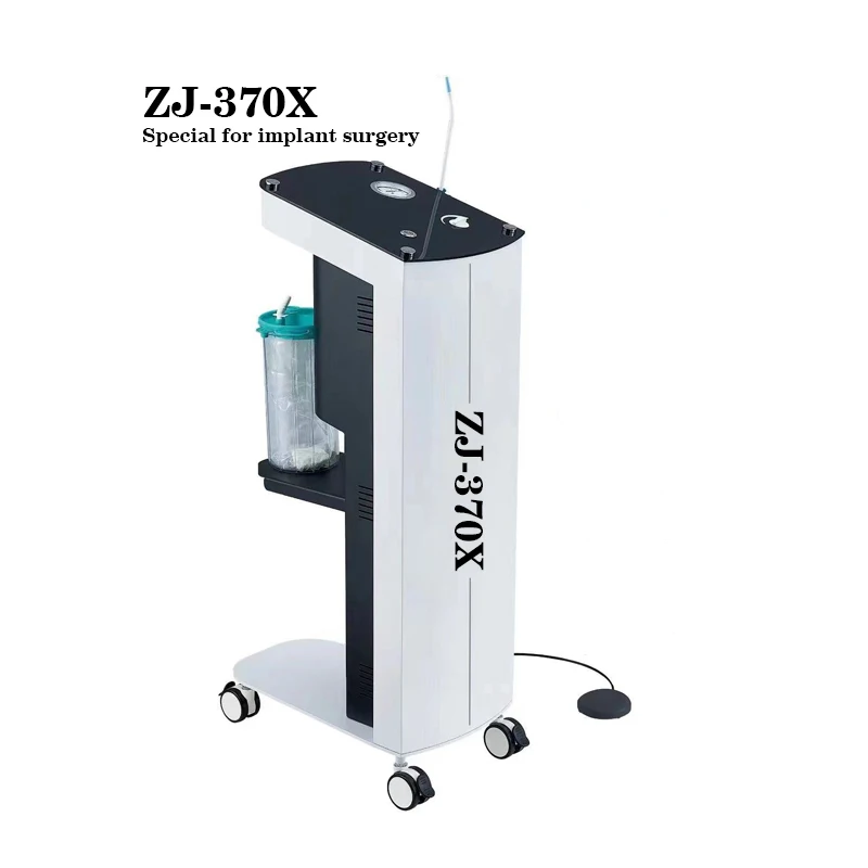 Mobile dental aspirator for implant surgery with suction tube and foot control  Used Separately From Dental Chair