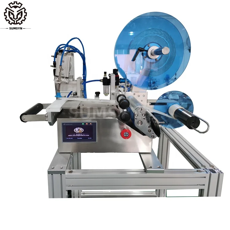 SUMSYN Semi automatic flat surface labeling machine Automatic Label peeling machine Automatic Sticker Label Dispenser