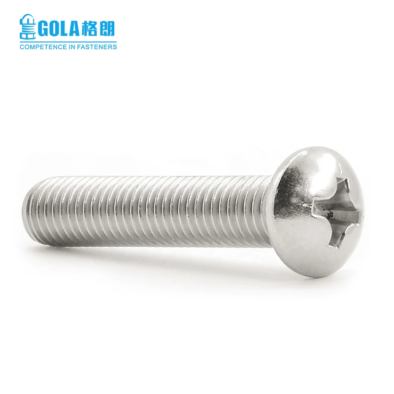 
Fasteners Machine Screw DIN7985 304 316 Stainless Steel M4 Phillips Cross Recessed Pan Head Machine Screw 