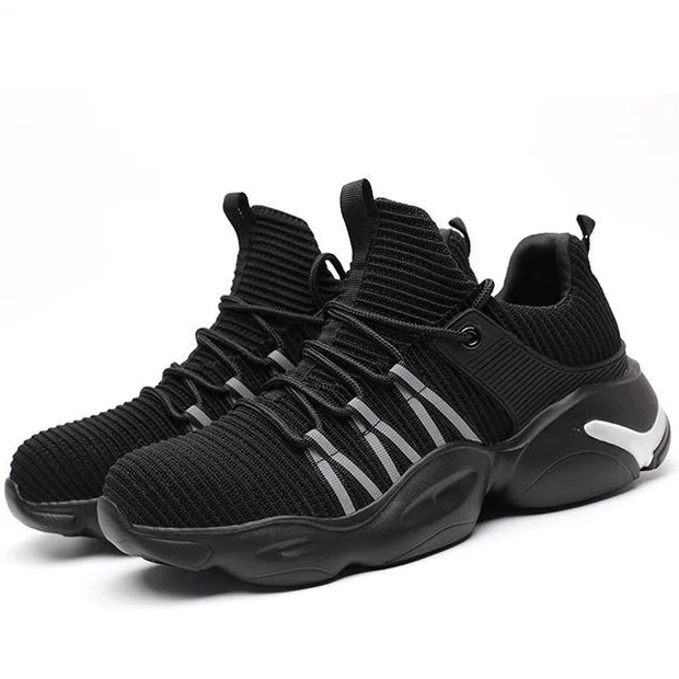 2021 steel toe flying knit sport shoes anti slip best quality safety shoes