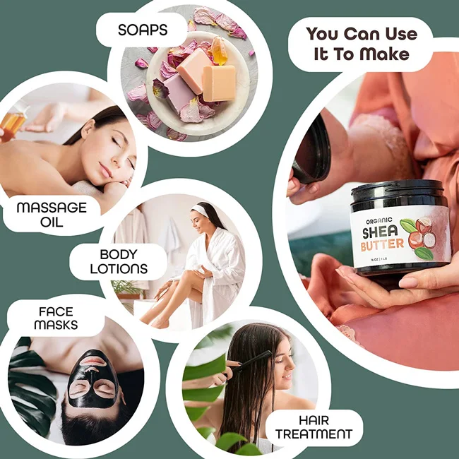 Private Label OEM Natural Organic Vegan Moisturizing 100% Pure Raw Virgin Unrefined African Shea Butter for Face Body Hair Care