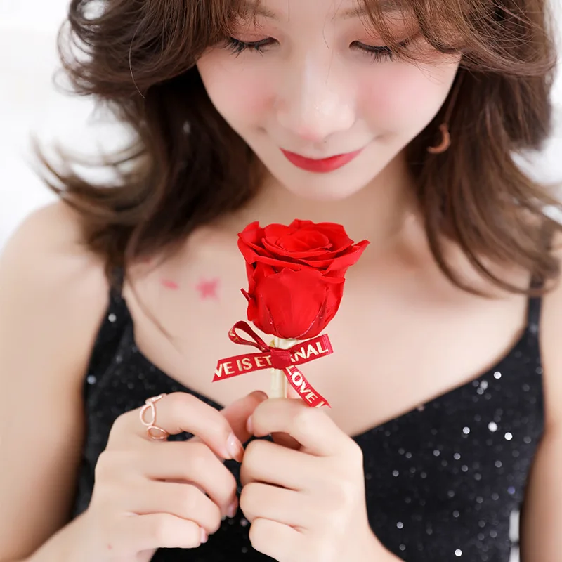 Factory Price Clear Acrylic Box  Preserved Rose Single Acrylic Display   Box