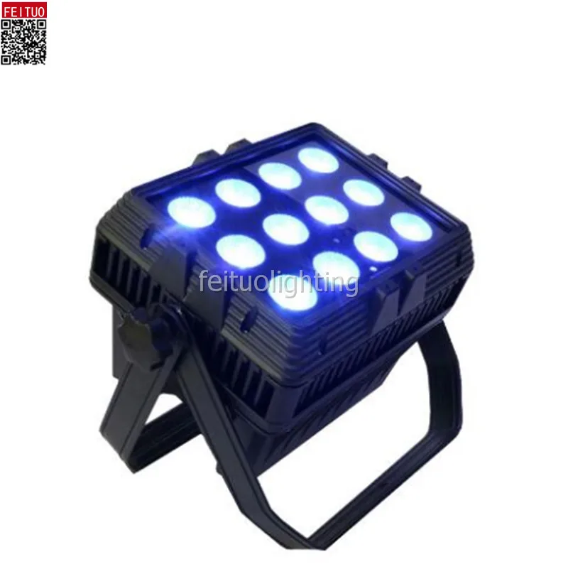 led wireless battery light waterproof 12x18w RGBWA UV 6in1led wall washer light flood light IP65 wifi remote wash wall washer