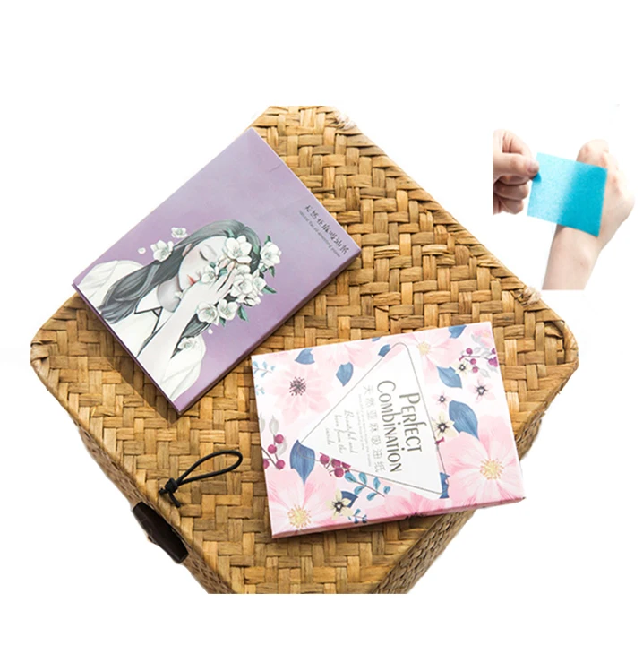 
50pcs/pack Flax Pulp fiber Refreshing Oil Absorbing Tissues Face Oil Blotting Paper Makeup Absorbing Sheets Easy Carry Film 