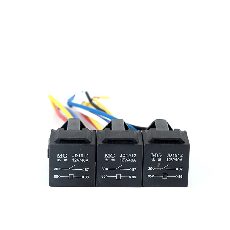 relay socket 4pin automotive relay 12V/24V relay 5 pin 80a  rele 12v 5 pines