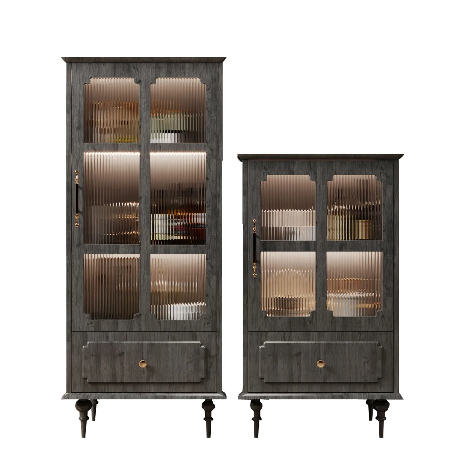 Italian style villa light luxury simple living room display cabinet highend restaurant custom wine cabinet