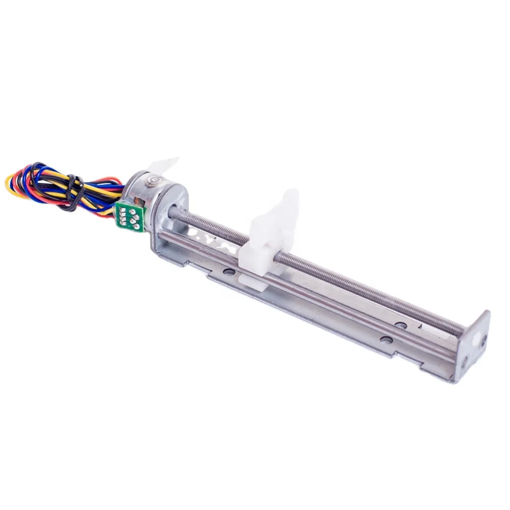 BACHIN Stainless Steel Stepper Motor Slider Travel 80mm Miniature Screw Block Slide for Linear Bearing Motor