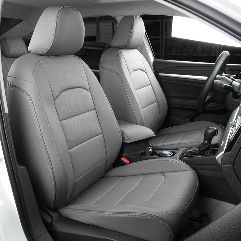 Factory OEM diamond design car interior gray Nappa/polyurethane/polyvinyl chloride leather made car seat covers