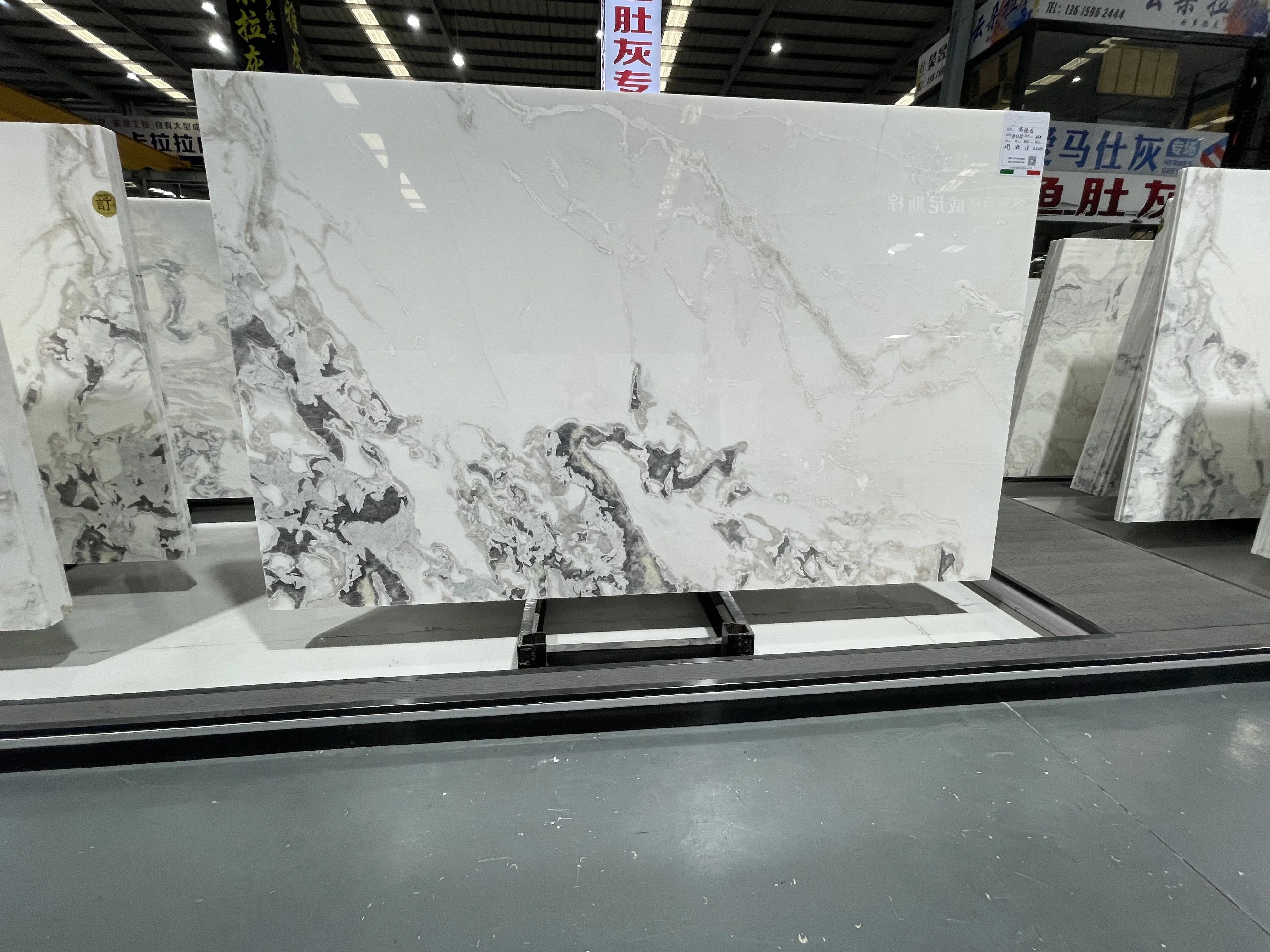 Fandi White Oyster Marble Slabs Brazil Luxury Bianco White High End Natural Marble Wall Floor Tile Interior Design