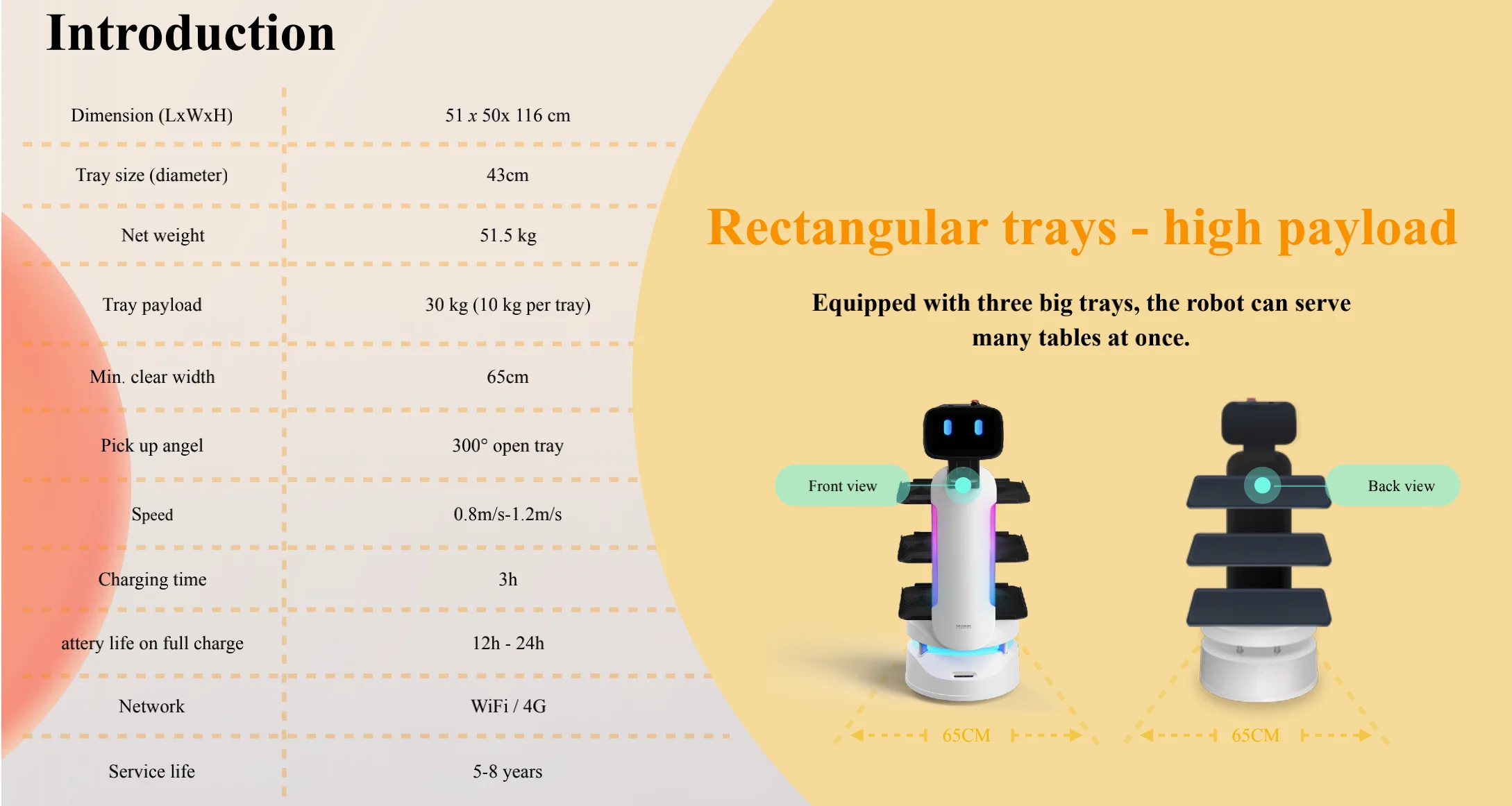 Factory Best Dining Waiter Intelligent Robot For Smart Vending Machine Delivery