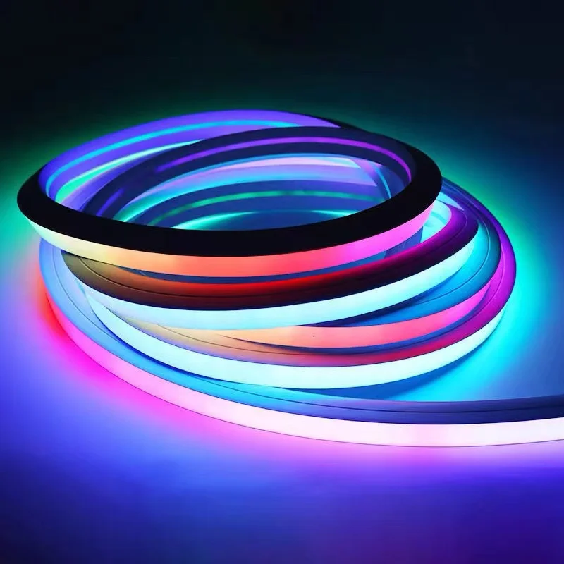 Новое поколение силиконовая Съемная IP67 водонепроницаемая и огнестойкая 1212 rgb/rgbw неоновая Светодиодная лента
