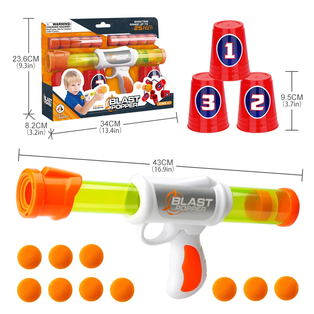 Soft Bullet Toy Guns Air Power Popper Blaster Toy Guns Indoor & Outdoor Play Air Guns Shooting Hunting Shooting Target For Kid