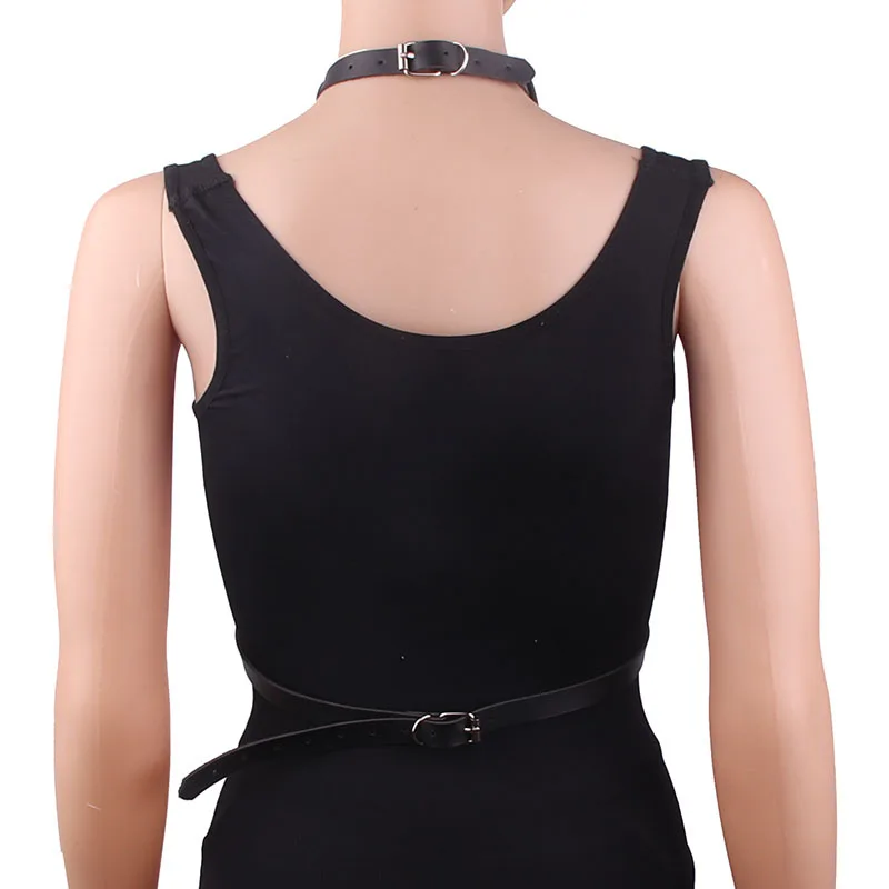 Wholesale Women lingerie Babydoll Nightclub Costume Sexy Necklace Bandage Underwear Cage Porn Hollow Out Pu Leather Harness Bra