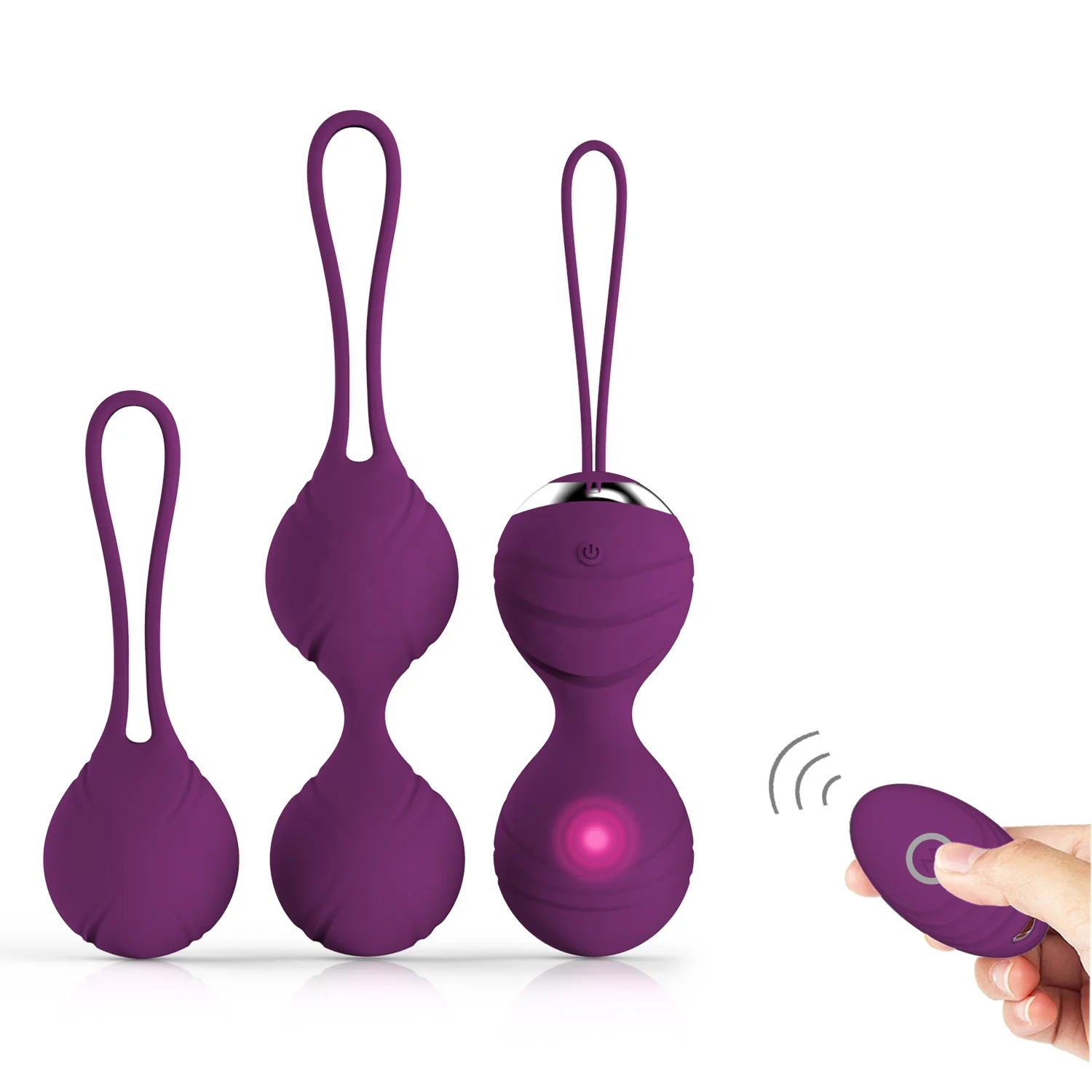 2021 Hot Sale Silicone Kegel Ball Vaginal Remote Control Ben Wa Vibrating Kegel Balls Exercise For Women Vibrator Egg