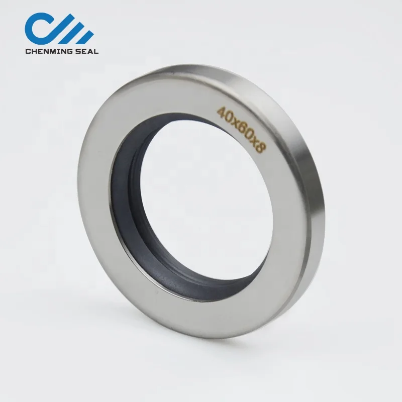 Ceimin 40*60*8 mm Screw Air Compressor Rotary Shaft Oil Seal with Dual PTFE Sealing Lip Stainless Steel