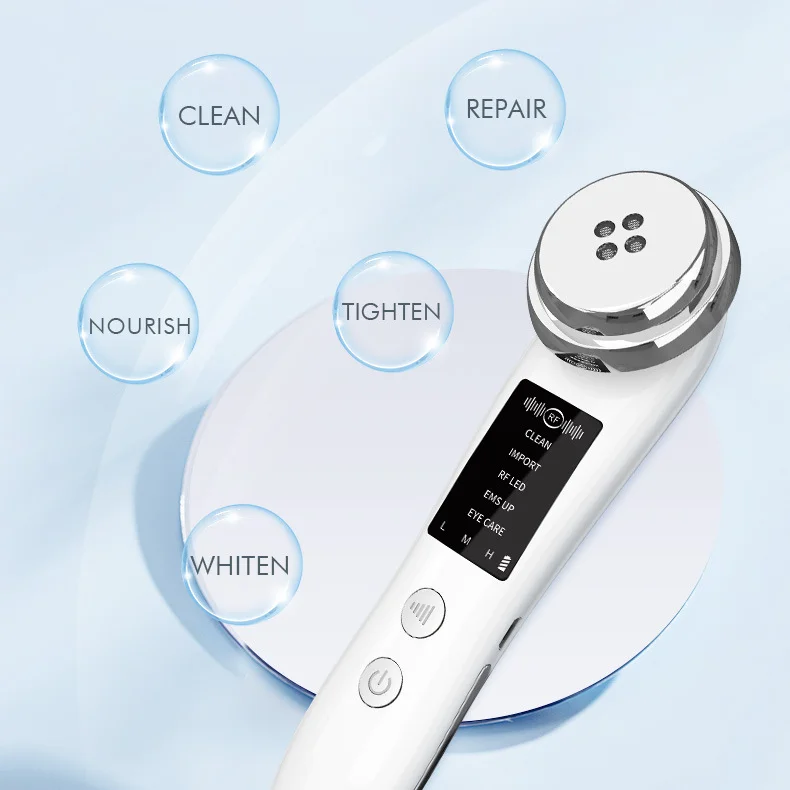 M83 Beauty Skin Care Products Red Blue Light Therapy EMS Vibration Face Massager Multi-functional Facial Beauty Device