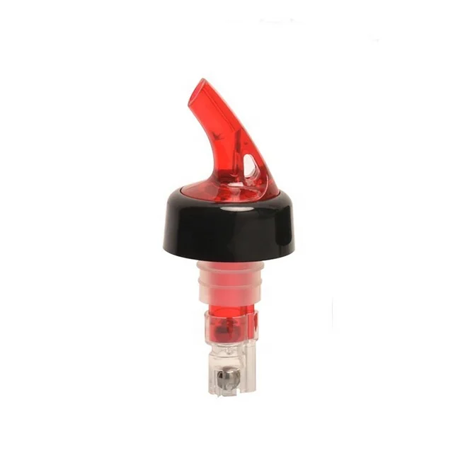 30ml Plastic Pourer Measured Liquor Pourer Spout Stopper with Collar Measured Wine Pourer Alcohol and Liquor Plastic Bottle