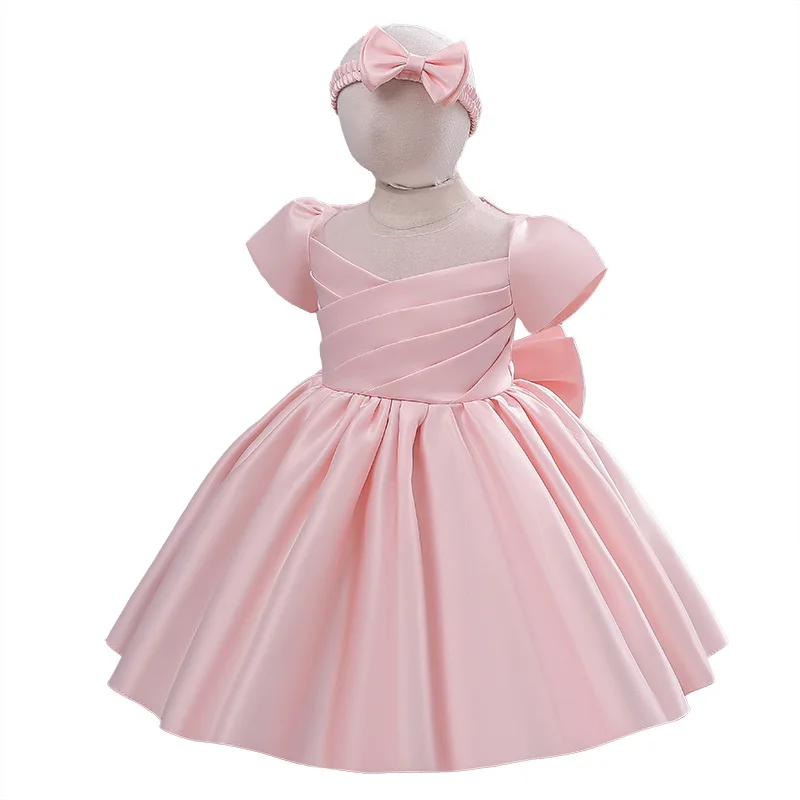 LZH Flower Girls Wedding Princess Infant White Christening Gown Baby Girls 21st Year Birthday Party Dress