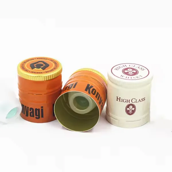 24mm 28mm Screw Aluminum plastic Cap for Olive Oil Pilfer Proof Cap Ropp CAP