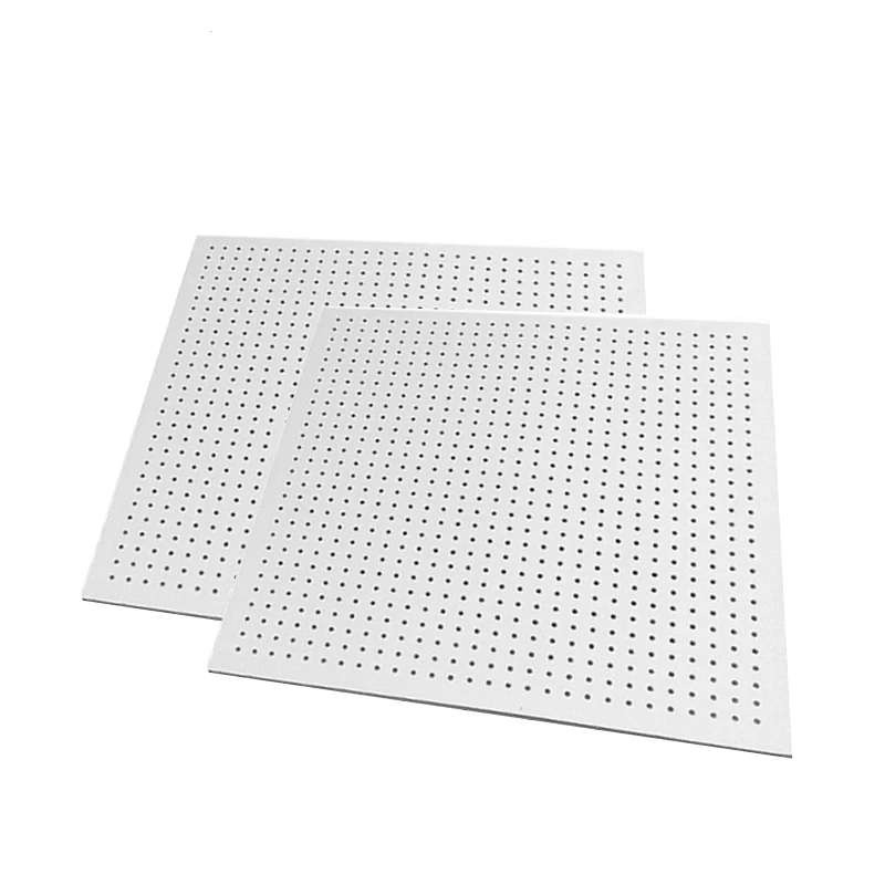 Перфорированная Кремниевая композитная стеклянная вата Звукопоглощающая Панель 600*600 потолочная Встроенная