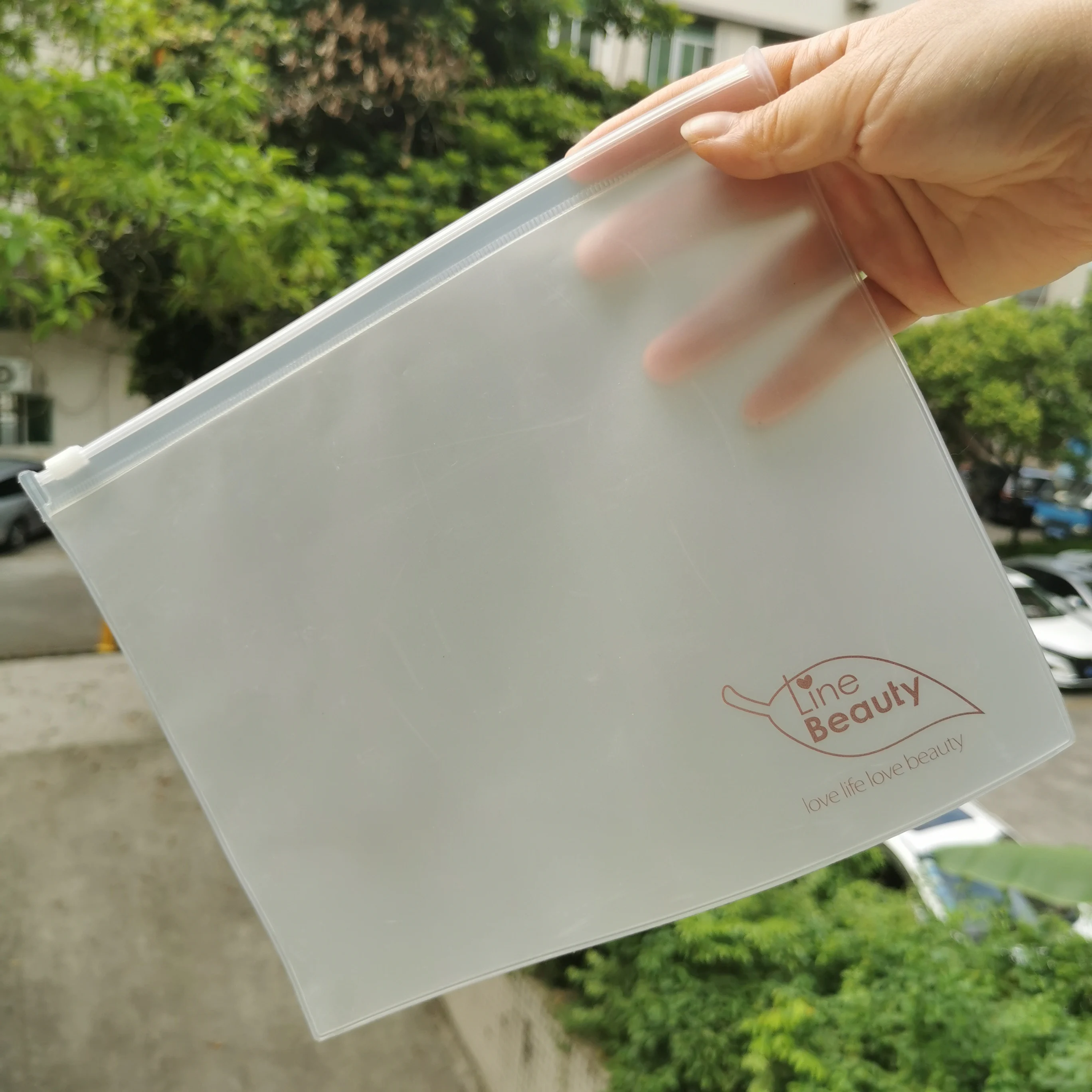 Custom Matte/frosted Reusable Biodegradable Plastic Packaging Zipper Bags shoes Swimwear Zip Lock Clothing Clear Bags With Logo