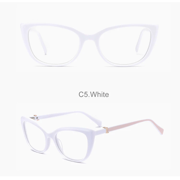 TF6513 Nice Cat Eye shape Glasses Frame Colorless Lens Optical Glasses Beautiful women ladies Frames factory sell