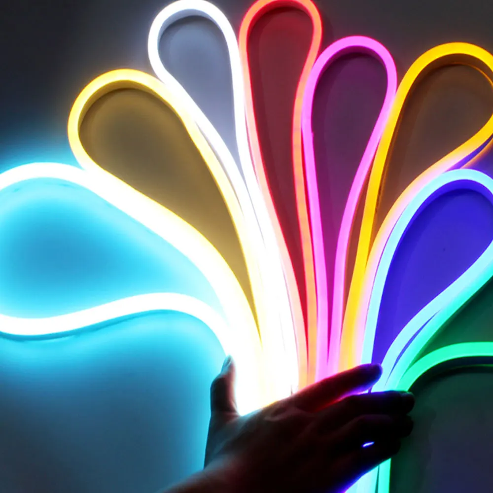 neon strip light led neon flex signs for home 12V 24v 220v 110v 120v 5M SET 6x12mm 8x16mm