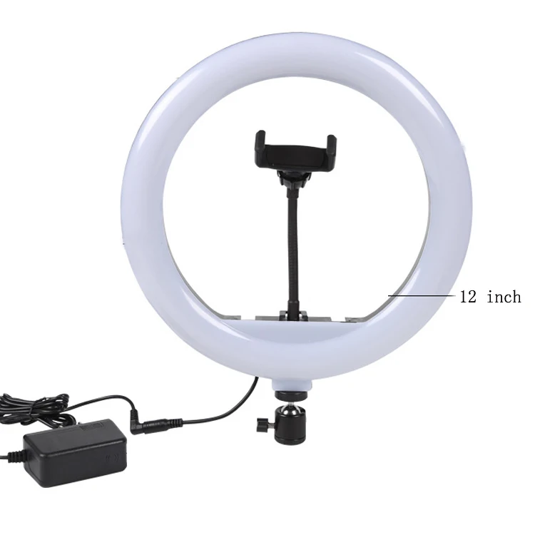12 Inch 30cm Led Ring Light Selfie Lamp Ring Light with Mobile phone holder For Live Broadcast photographic lighting