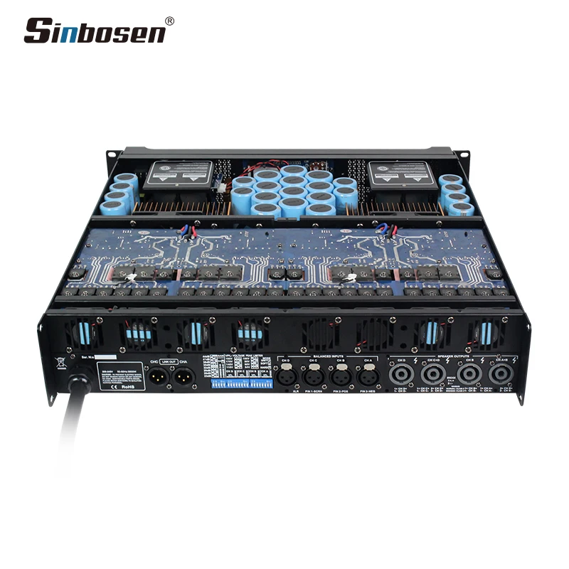 Sinbosen DS-20Q professional 4 channel switching power supply amplifier suitable for dual 18-inch subwoofer