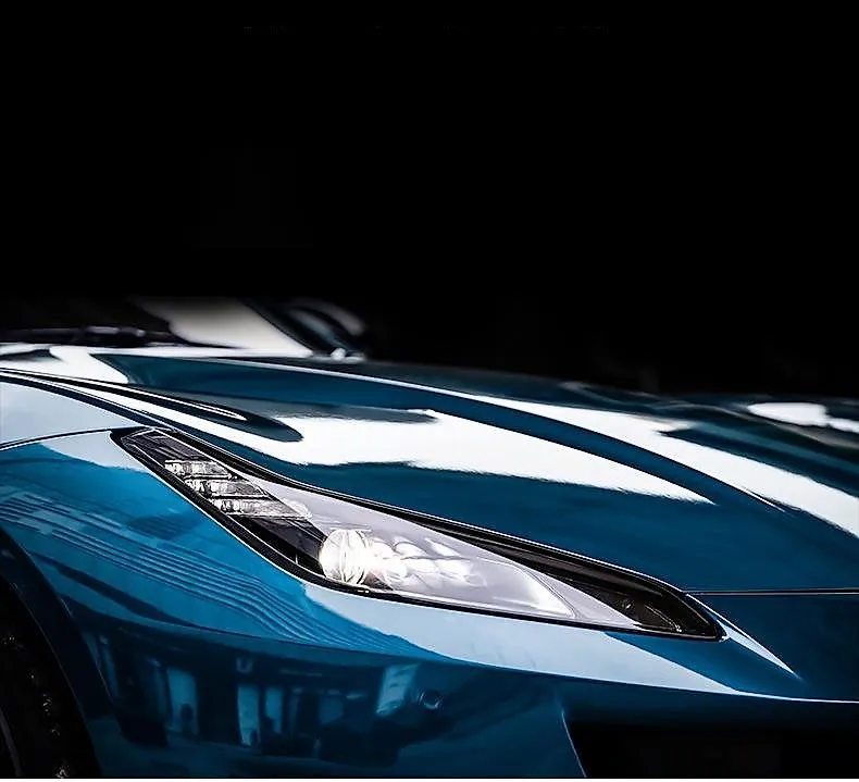 HEADLIGHT FILM TPU WHITE-HD COLOR CHAMELEON WHITE TO PURPLE ANTI-SCRATCH HEAT REPAIR HIGH TRANSPARENT PROTECTIVE HEADLIGHT FILM