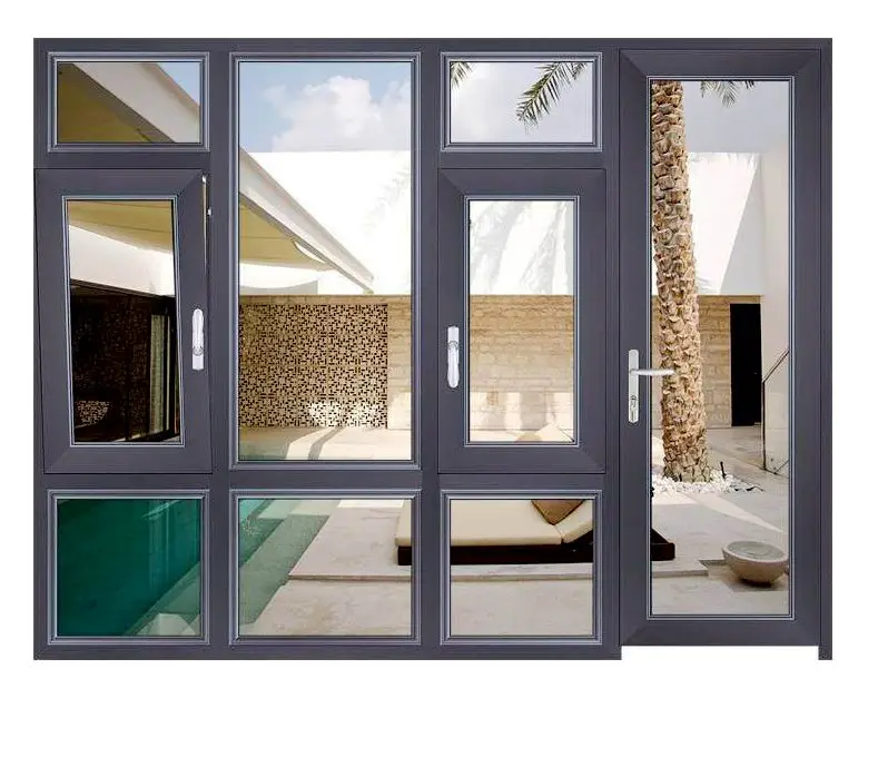 Customized casement windows with built in blind aluminum soundproof casement window double glazed aluminum window